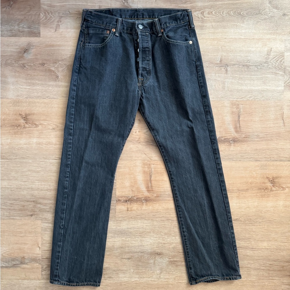 Levi's Black Men's 501 Straight-Leg Jeans
